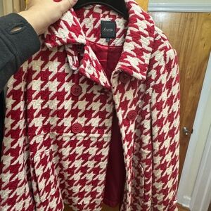 Red and White Coat with Extra Buttons